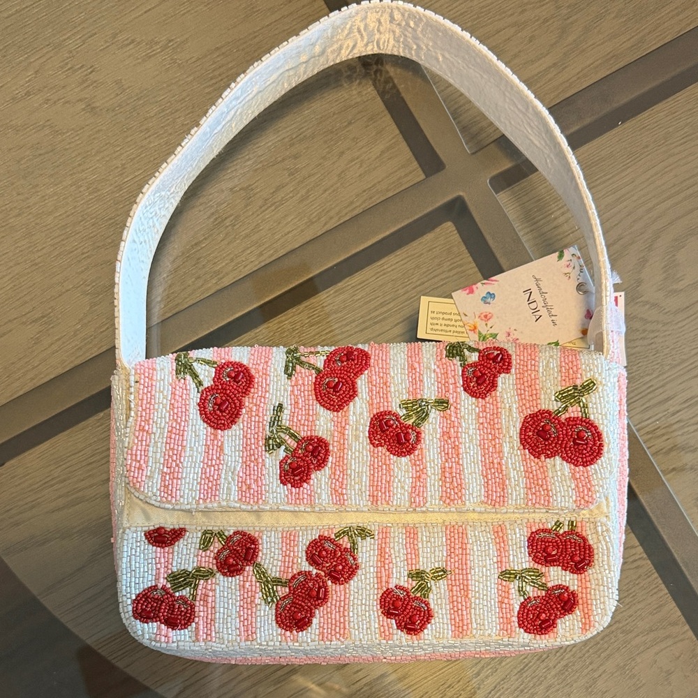 Viral Cherry Beaded Handbag